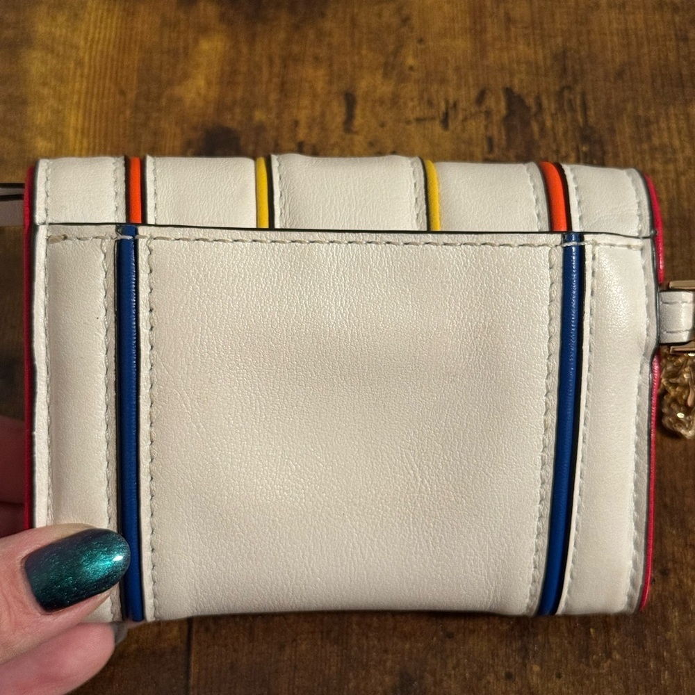 MICHAEL Michael Kors Whitney Small Rainbow Quilted Leather Chain Wallet. - Picture 3 of 7